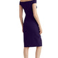Vestido Ralph Lauren Feminino Crepe Ombro a Ombro Roxo Tamanho 8