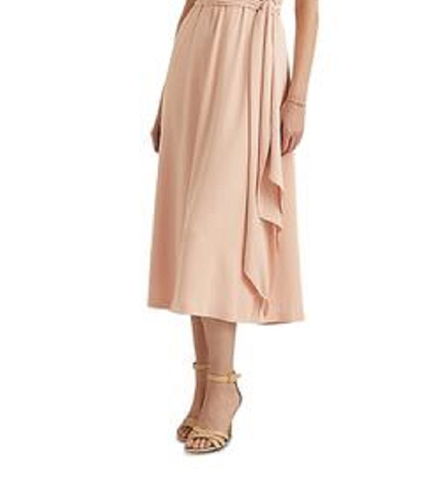 Vestido Halter Georgette Feminino Ralph Lauren Rosa Tamanho 14