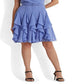 Vestido Ralph Lauren Feminino de Chiffon com Babados Azul Tamanho 2