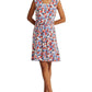Vestido de malha floral feminino Ralph Lauren azul tamanho 14