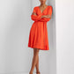 Vestido de malha de manga comprida feminino Ralph Lauren, laranja, tamanho 12