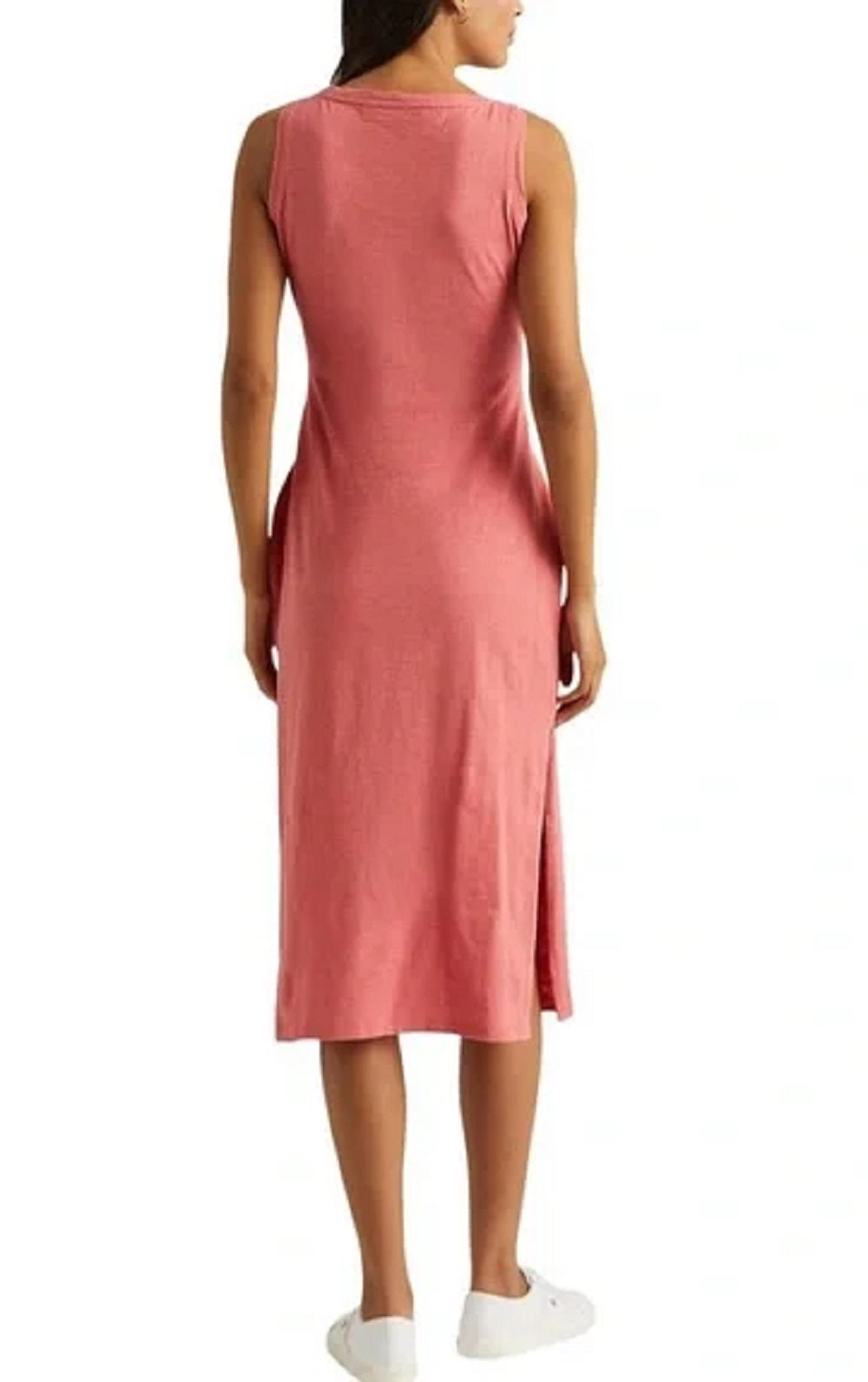 Vestido Ralph Lauren Feminino Sem Mangas em Jersey Vermelho Tamanho 16