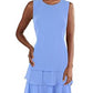Vestido de crepe feminino Ralph Lauren azul tamanho 14