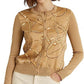 Cardigan Ralph Lauren Feminino Estampa Equestre Marrom Tamanho P
