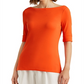 Blusa Ralph Lauren Feminina Gola Canoa Laranja Tamanho P