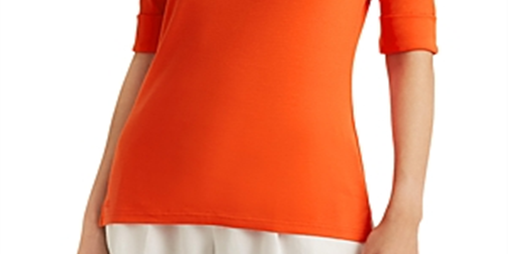 Blusa Ralph Lauren Feminina Gola Canoa Laranja Tamanho P