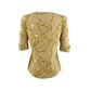 Blusa feminina com decote canoa e estampa equestre Lauren Ralph Lauren, bege, vários tamanhos M