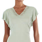 Camiseta Ralph Lauren Feminina Manga Flutter Verde Tamanho XXG