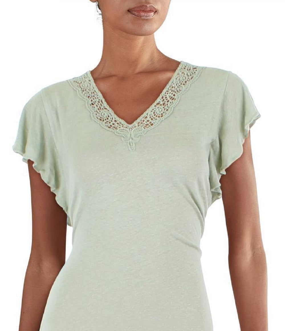 Camiseta Ralph Lauren Feminina Manga Flutter Verde Tamanho XXG