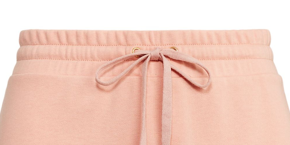 Saia evasê Ralph Lauren feminina bordada, com babados, cintura elástica, cordão, sem forro, comprimento até o joelho, rosa, tamanho extragrande