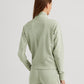 Ralph Lauren Moletom Feminino com Zíper, Bainha e Punhos Canelados e Logotipo Gráfico, Verde, Tamanho Médio