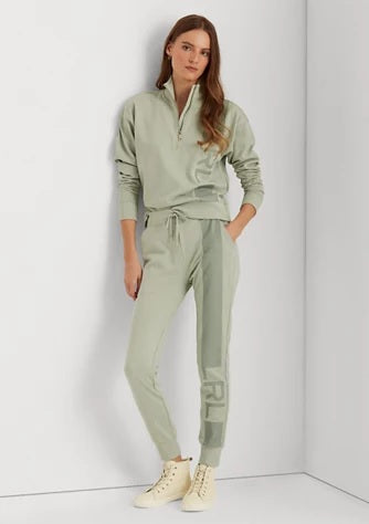 Calça jogger feminina French Terry Ralph Lauren verde tamanho G