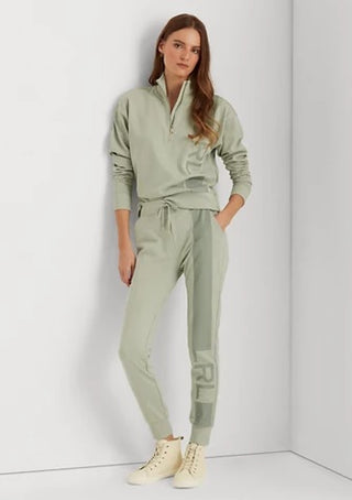 Calça jogger feminina French Terry Ralph Lauren verde tamanho G