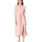 Vestido Ralph Lauren Feminino Manga Longa Canelado Rosa Tamanho X-G
