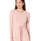 Vestido Ralph Lauren Feminino Manga Longa Canelado Rosa Tamanho X-G