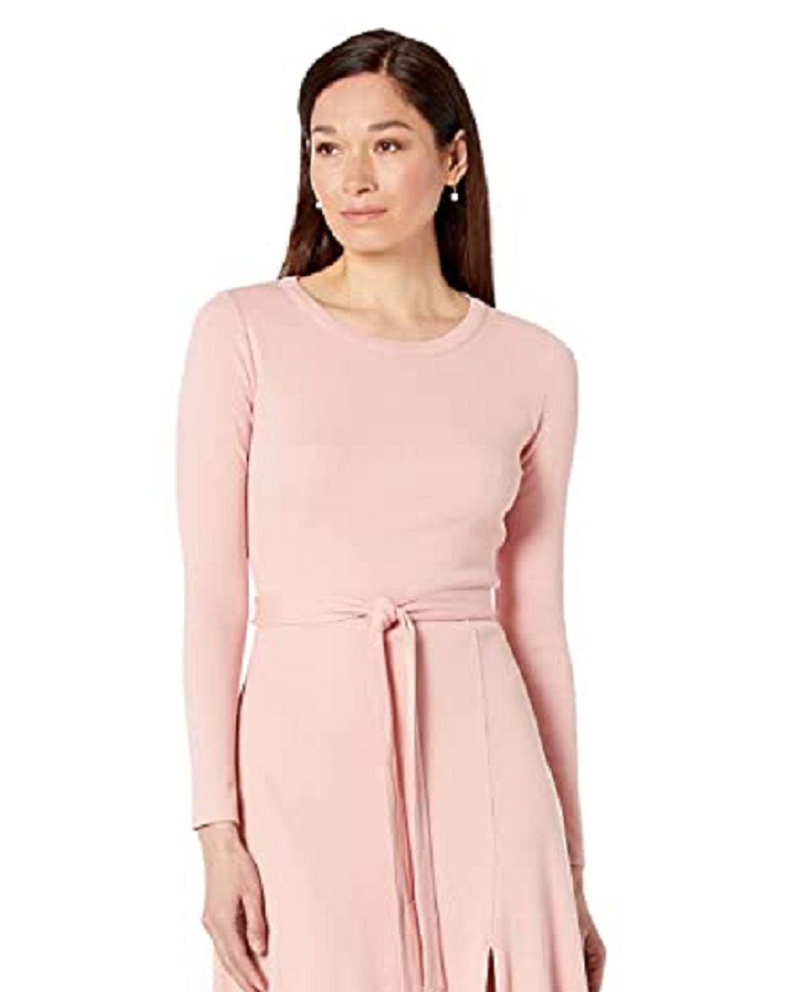 Vestido Ralph Lauren Feminino Manga Longa Canelado Rosa Tamanho X-G