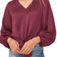 Vince Camuto Top feminino com amarração frontal, vermelho, tamanho médio