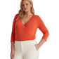 Camiseta Ralph Lauren Feminina Surplice Jersey Laranja Tamanho 1X