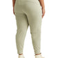 Calça jogger feminina Ralph Lauren com bolsos e cordão, comprimento até o tornozelo, com estampa de logotipo, verde, tamanho 1X