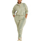 Calça jogger feminina Ralph Lauren com bolsos e cordão, comprimento até o tornozelo, com estampa de logotipo, verde, tamanho 1X