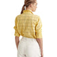 Camisa Ralph Lauren Feminina de Algodão com Ilhós, Amarela, Tamanho X-S