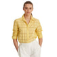 Camisa Ralph Lauren Feminina de Algodão com Ilhós, Amarela, Tamanho 1X