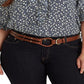 Blusa Ralph Lauren Feminina Floral Crepe Azul Tamanho 2X