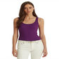 Camiseta regata feminina Ralph Lauren de algodão misto, roxa, tamanho grande