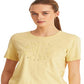 Camiseta Ralph Lauren Feminina com Logo e Ilhós, Amarela, Tamanho XG