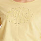 Camiseta Ralph Lauren Feminina com Logo e Ilhós, Amarela, Tamanho XG