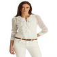 Cardigan Ralph Lauren Feminino de Tule com Babados e Tamanho Pequeno e Grande