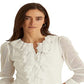 Cardigan Ralph Lauren Feminino de Tule com Babados e Tamanho Pequeno e Grande