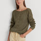 Suéter Ralph Lauren Feminino de Malha com Mistura de Algodão e Cabo, Verde, Tamanho XS