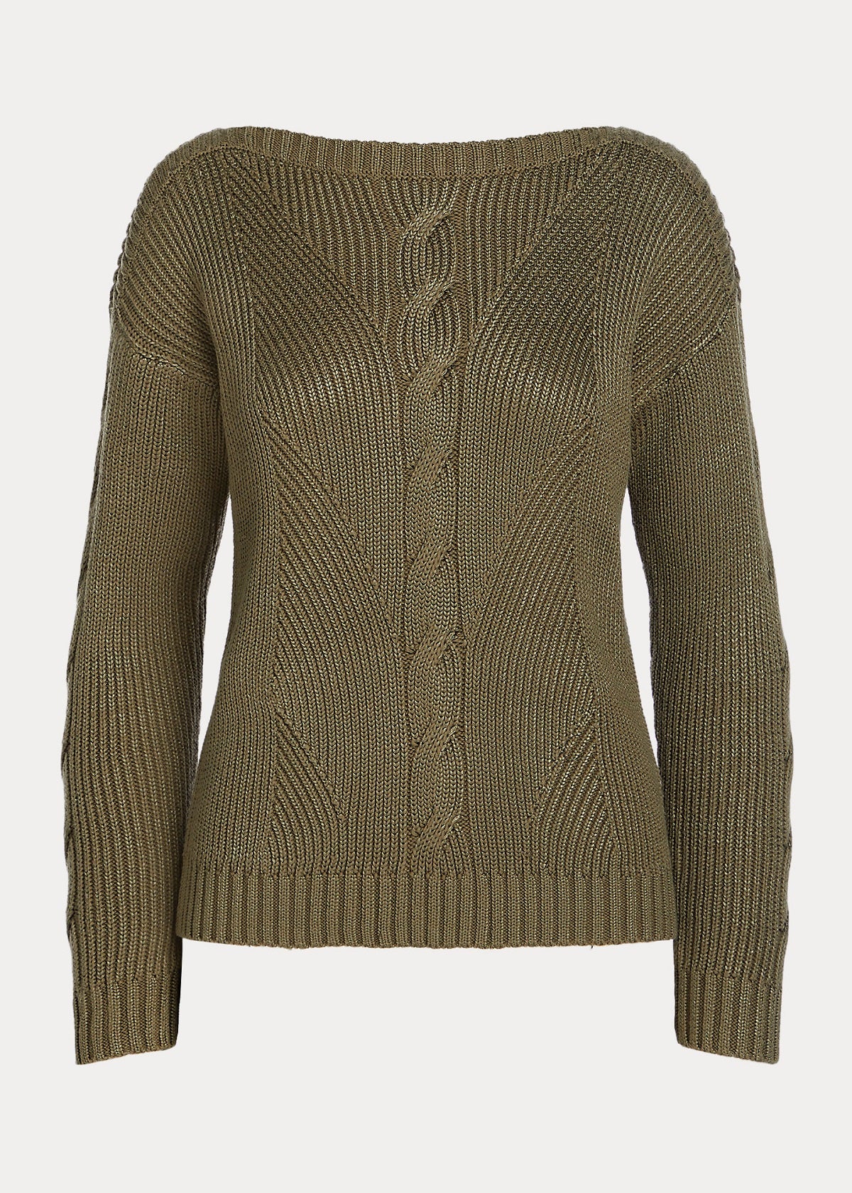 Suéter Ralph Lauren Feminino de Malha com Mistura de Algodão e Cabo, Verde, Tamanho XS