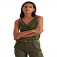 Camiseta regata feminina Ralph Lauren de malha com decote careca, verde, tamanho médio