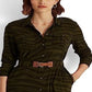 Camisa Ralph Lauren Feminina Estampa Zebra Stretch Jersey Verde Tamanho Médio