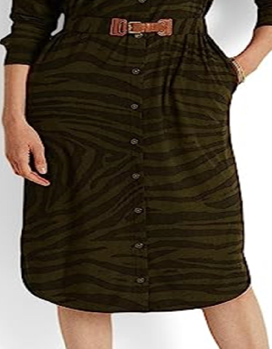 Camisa Ralph Lauren Feminina Estampa Zebra Stretch Jersey Verde Tamanho Médio