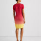 Vestido de malha de manga curta tingido Ralph Lauren feminino, tamanhos variados, tamanho extragrande