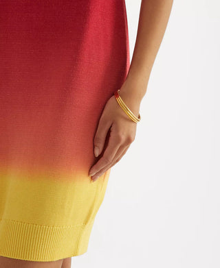 Vestido de malha de manga curta tingido Ralph Lauren feminino, tamanhos variados, tamanho extragrande