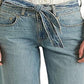 Calça jeans cropped feminina Ralph Lauren, azul, tamanho 14
