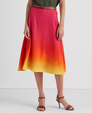 Ralph Lauren Women's Ombre Linen Blend Midi Skirt Assorted Size 10