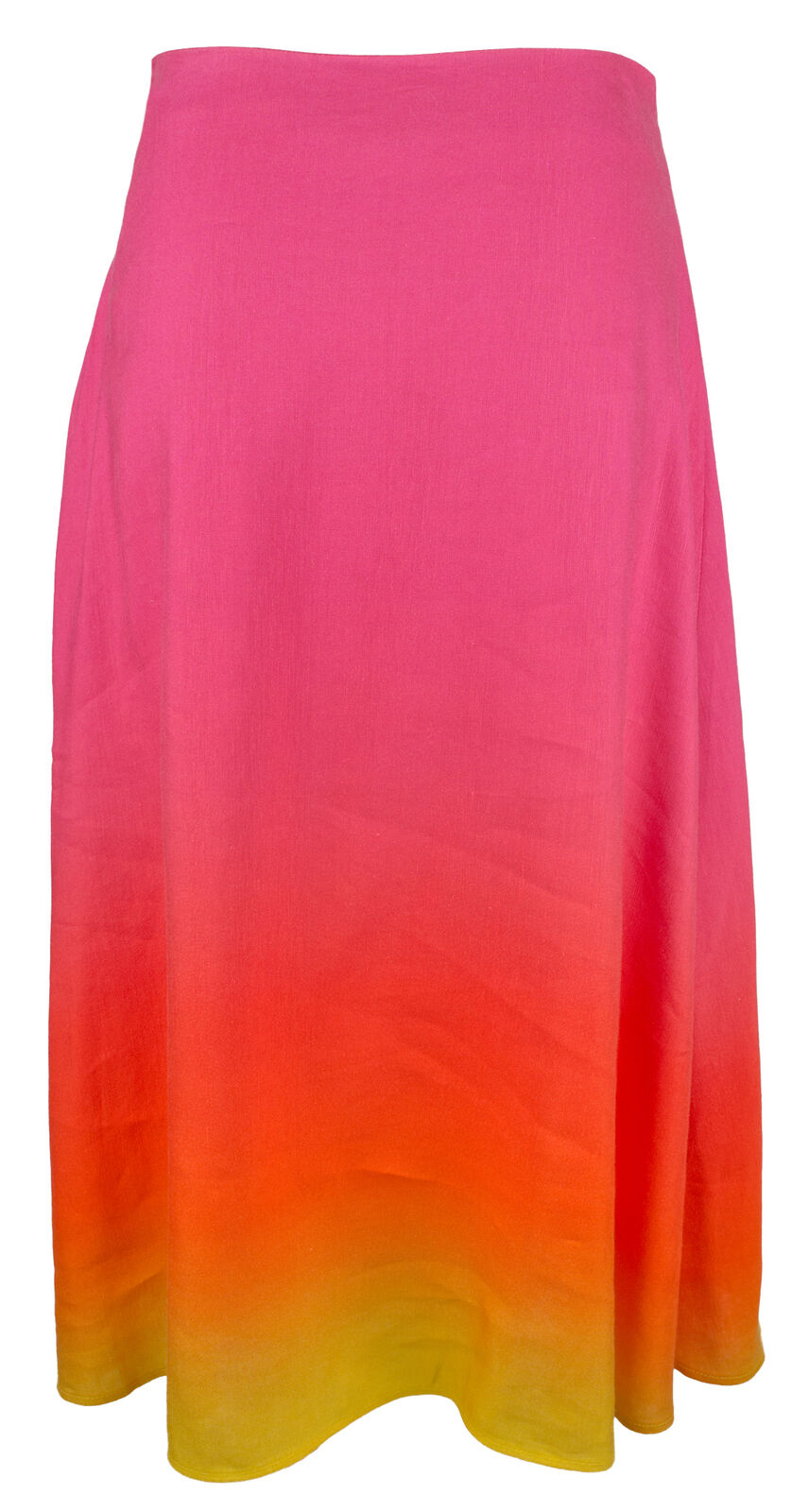 Saia midi Ralph Lauren feminina com decote em V e mangas curtas, rosa, tamanho 6
