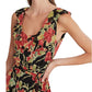 Vestido Ralph Lauren Feminino Floral Crinkle Georgette Preto Tamanho 2