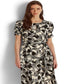 Vestido Ralph Lauren Feminino Estampado Bubble Crepe Branco Tamanho 10