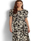 Vestido Ralph Lauren Feminino Estampado Bubble Crepe Branco Tamanho 4