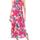 Vestido Halter Floral Georgette Feminino Ralph Lauren Rosa Tamanho 8