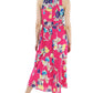 Vestido Halter Floral Georgette Feminino Ralph Lauren Rosa Tamanho 8