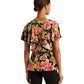 Blusa de malha com babados florais e sobrepeliz Ralph Lauren feminina, preta