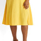 Vestido de malha Ralph Lauren feminino com frente torcida, amarelo, tamanho 14