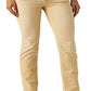 Calça jeans reta Ralph Lauren feminina, cintura média, marrom, tamanho 10